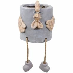 Sunnydaze Decor Sunnydaze 6 in. Indoor Ceramic Planter Statue Tate The Turkey -Sunnydaze Decor Sales gray sunnydaze decor plant pots art 257 1f 1000