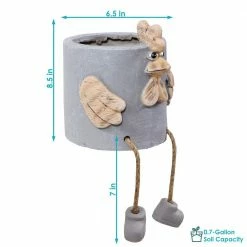 Sunnydaze Decor Sunnydaze 6 in. Indoor Ceramic Planter Statue Tate The Turkey -Sunnydaze Decor Sales gray sunnydaze decor plant pots art 257 4f 1000