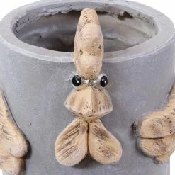 Sunnydaze Decor Sunnydaze 6 in. Indoor Ceramic Planter Statue Tate The Turkey -Sunnydaze Decor Sales gray sunnydaze decor plant pots art 257 c3 1000