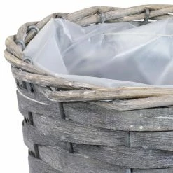 Sunnydaze Decor Sunnydaze 6.75 in. Gray Wicker Planter with Plastic Liner (5-Pack) 11 Sunnydaze Decor Sunnydaze 6.75 in. Gray Wicker Planter with Plastic Liner (5-Pack) -Sunnydaze Decor Sales gray sunnydaze decor plant pots hb 798 4f 1000