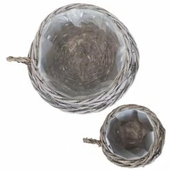 Sunnydaze Decor Sunnydaze 14 in Gray Willow Wicker Coffee Cup Planters (2-Pack) 13 Sunnydaze Decor Sunnydaze 14 in Gray Willow Wicker Coffee Cup Planters (2-Pack) -Sunnydaze Decor Sales gray sunnydaze decor plant pots hb 804 4f 1000