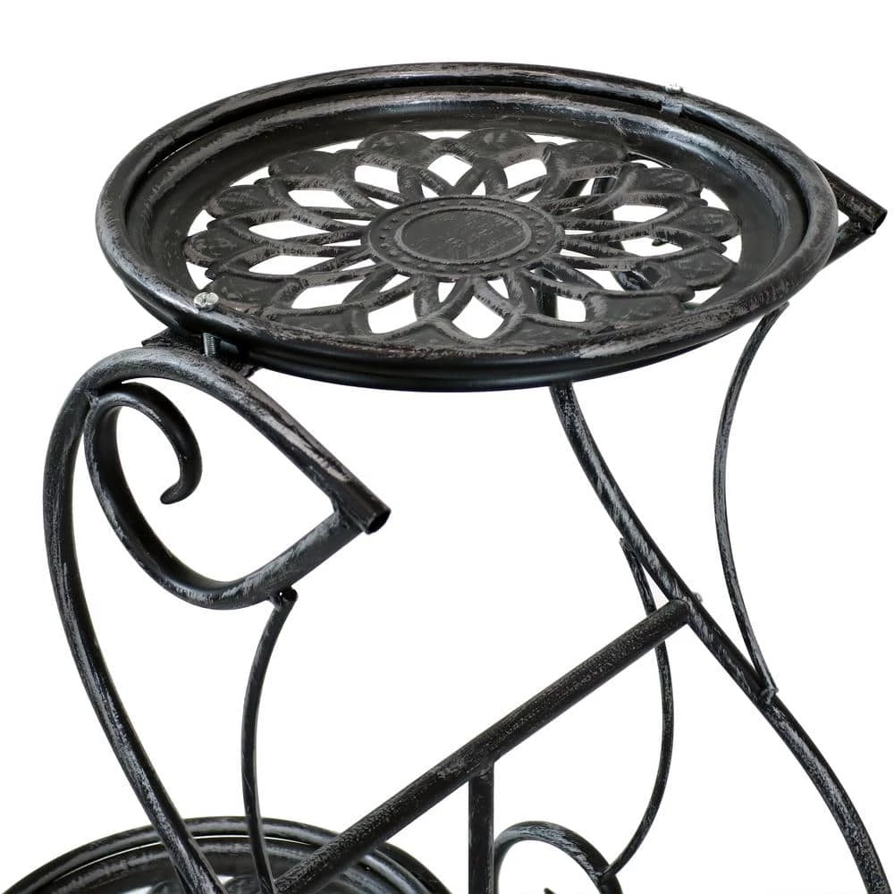 Sunnydaze Decor 30 in. Victorian Grey Steel Plant and Flower Stand 7 Sunnydaze Decor 30 in. Victorian Grey Steel Plant and Flower Stand - Image 7