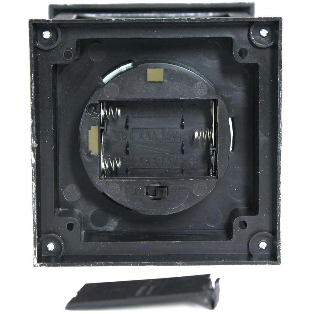 Sunnydaze Decor Yorktown Grey Battery Powered 10 in. LED Candle Lantern 2 Sunnydaze Decor Yorktown Grey Battery Powered 10 in. LED Candle Lantern - Image 2