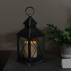 Sunnydaze Decor Yorktown Grey Battery Powered 10 in. LED Candle Lantern 19 Sunnydaze Decor Yorktown Grey Battery Powered 10 in. LED Candle Lantern -Sunnydaze Decor Sales grays sunnydaze decor citronella candles torches for 360 31 1000