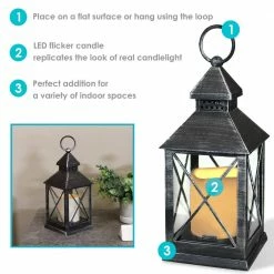 Sunnydaze Decor Yorktown Grey Battery Powered 10 in. LED Candle Lantern 18 Sunnydaze Decor Yorktown Grey Battery Powered 10 in. LED Candle Lantern -Sunnydaze Decor Sales grays sunnydaze decor citronella candles torches for 360 76 1000