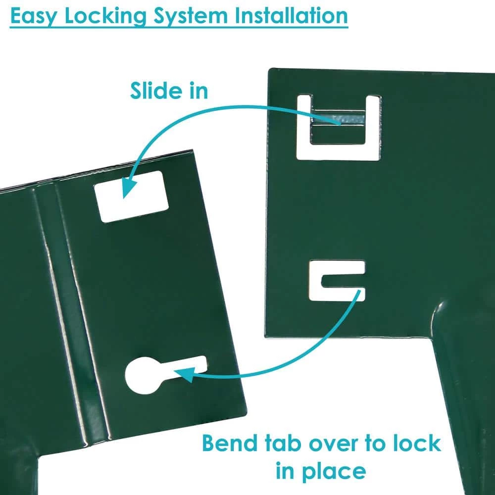 Sunnydaze Decor 42 in. Green Steel Metal Landscape Edging Border (Set of 5) 6 Sunnydaze Decor 42 in. Green Steel Metal Landscape Edging Border (Set of 5) - Image 6