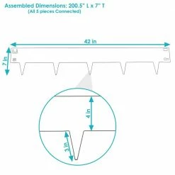 Sunnydaze Decor 42 in. Green Steel Metal Landscape Edging Border (Set of 5) 15 Sunnydaze Decor 42 in. Green Steel Metal Landscape Edging Border (Set of 5) -Sunnydaze Decor Sales green sunnydaze decor metal edging hbm 673 44 1000