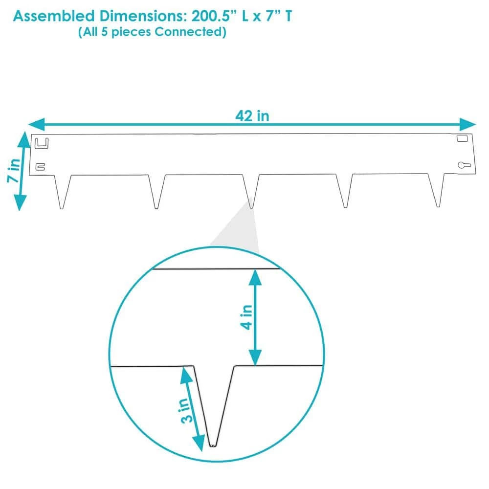 Sunnydaze Decor 42 in. Green Steel Metal Landscape Edging Border (Set of 5) 7 Sunnydaze Decor 42 in. Green Steel Metal Landscape Edging Border (Set of 5) - Image 7