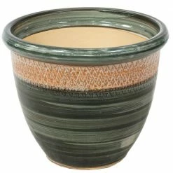 Sunnydaze Decor Purlieu 15 in. Tempest Ceramic Indoor/Outdoor Planter