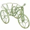 Sunnydaze Decor Sunnydaze 12 in. Tricycle Indoor/Outdoor Green Steel Standing Planter Basket