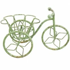 Sunnydaze Decor Sunnydaze 12 in. Tricycle Indoor/Outdoor Green Steel Standing Planter Basket -Sunnydaze Decor Sales green sunnydaze decor plant stands lci 801 fa 1000