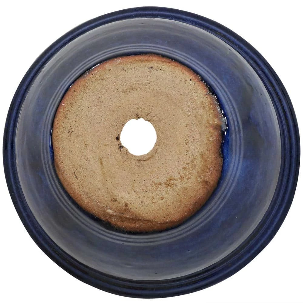 Sunnydaze Decor Studio 9 in. Imperial Blue Ceramic Indoor/Outdoor Planter (Set of 2) 6 Sunnydaze Decor Studio 9 in. Imperial Blue Ceramic Indoor/Outdoor Planter (Set of 2) - Image 6