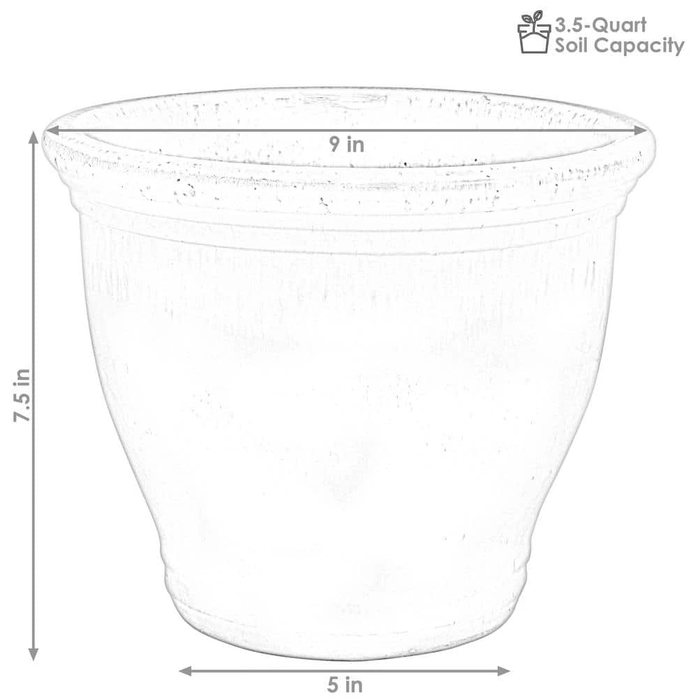 Sunnydaze Decor Studio 9 in. Imperial Blue Ceramic Indoor/Outdoor Planter (Set of 2) 4 Sunnydaze Decor Studio 9 in. Imperial Blue Ceramic Indoor/Outdoor Planter (Set of 2) - Image 4