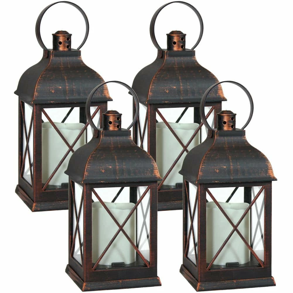 Sunnydaze Decor Setauket Bronze-Finish Battery Operated LED Candle Lantern - 10 in. (4-Pack) 1 Sunnydaze Decor Setauket Bronze-Finish Battery Operated LED Candle Lantern - 10 in. (4-Pack)