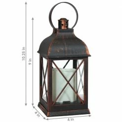 Sunnydaze Decor Setauket Bronze-Finish Battery Operated LED Candle Lantern - 10 in. (4-Pack) 12 Sunnydaze Decor Setauket Bronze-Finish Battery Operated LED Candle Lantern - 10 in. (4-Pack) -Sunnydaze Decor Sales metallics sunnydaze decor citronella candles torches for 421 4pk 66 1000