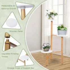 Dyiom 3 Tier Plant Stand Wood Plant Stand Outdoor Tall Wooden Plant Holder Shelf Corner Plant Stand for Plants 11 Dyiom 3 Tier Plant Stand Wood Plant Stand Outdoor Tall Wooden Plant Holder Shelf Corner Plant Stand for Plants -Sunnydaze Decor Sales natural and white dyiom plant stands b09pdpwdnh 44 1000