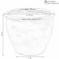 Sunnydaze Decor 11 in. 2 Ocean Villa Ceramic Indoor/Outdoor Planters - Pearl -Sunnydaze Decor Sales pearl sunnydaze decor plant pots ap 998 4f 1000