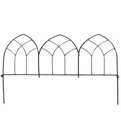 Sunnydaze Decor 17.75 in. Steel Narbonne Style Decorative Border Garden Fence - (Set of 5) -Sunnydaze Decor Sales powder coated sunnydaze decor garden fencing hbm 611 1f 1000