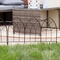 Sunnydaze Decor 17.75 in. Steel Narbonne Style Decorative Border Garden Fence - (Set of 5) -Sunnydaze Decor Sales powder coated sunnydaze decor garden fencing hbm 611 76 1000
