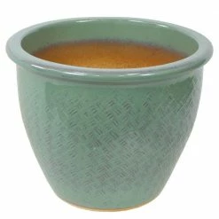 Sunnydaze Decor 15 in. Ocean Villa Ceramic Indoor/Outdoor Planter Seaside Dreams