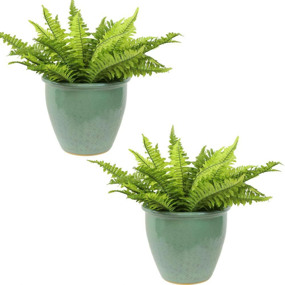 Sunnydaze Decor 11 in. 2 Ocean Villa Ceramic Indoor/Outdoor Planters - Seaside Dreams 6 Sunnydaze Decor 11 in. 2 Ocean Villa Ceramic Indoor/Outdoor Planters - Seaside Dreams - Image 6