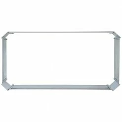 Sunnydaze Decor 48 in. Silver Rectangular Galvanized Steel Raised Beds (2-Pack) -Sunnydaze Decor Sales silver sunnydaze decor planter boxes hb 512 2pk fa 1000