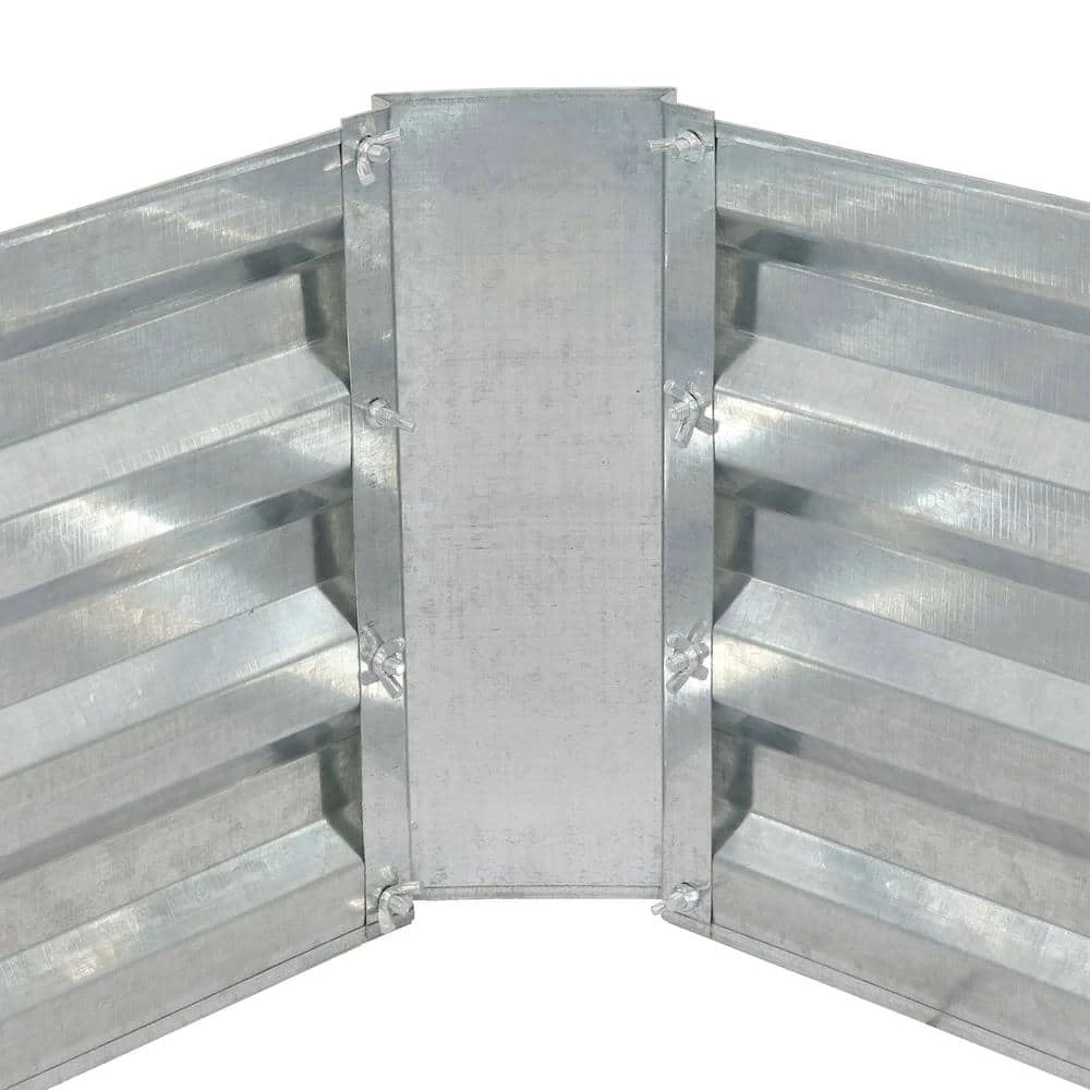 Sunnydaze Decor L-Shaped Silver Galvanized Steel Raised Garden Bed 5 Sunnydaze Decor L-Shaped Silver Galvanized Steel Raised Garden Bed - Image 5