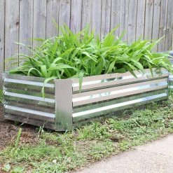 Sunnydaze Decor 48 in. Silver Galvanized Steel Rectangle Raised Bed 13 Sunnydaze Decor 48 in. Silver Galvanized Steel Rectangle Raised Bed -Sunnydaze Decor Sales silver sunnydaze decor raised planter boxes hb 512 31 1000