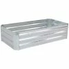 Sunnydaze Decor 48 in. Silver Galvanized Steel Rectangle Raised Bed