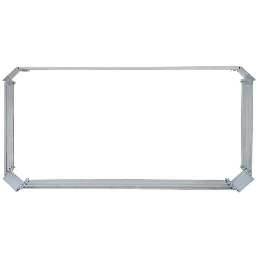 Sunnydaze Decor 48 in. Silver Galvanized Steel Rectangle Raised Bed 2 Sunnydaze Decor 48 in. Silver Galvanized Steel Rectangle Raised Bed - Image 2