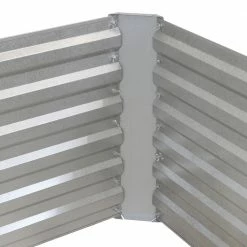 Sunnydaze Decor Sunnydaze 71 in. x 35.5 in. Silver Galvalume Galvanized Steel Raised Garden Bed -Sunnydaze Decor Sales silver sunnydaze decor raised planter boxes hst 760 4f 1000