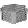 Sunnydaze Decor 40 in. Hexagon Galvanized Steel Raised Garden Bed