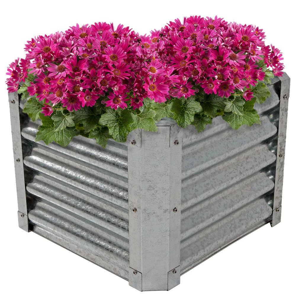Sunnydaze Decor 22 in. Raised Galvanized Steel Garden Bed Square 7 Sunnydaze Decor 22 in. Raised Galvanized Steel Garden Bed Square - Image 7