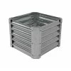 Sunnydaze Decor 22 in. Raised Galvanized Steel Garden Bed Square
