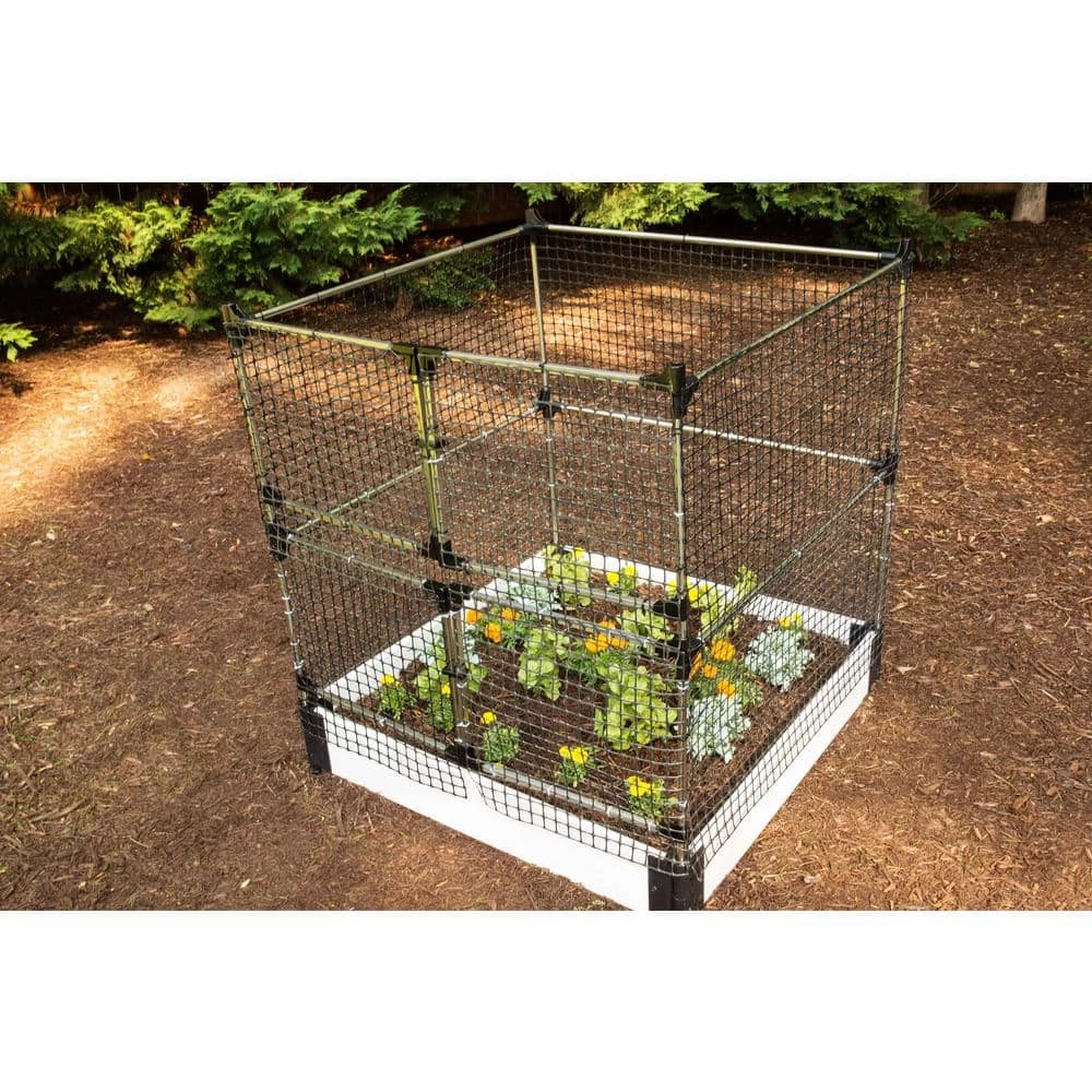 Frame It All 48 in. x 24 in. x 48 in. Stainless Steel Stack and Extend Animal Barrier 4 Frame It All 48 in. x 24 in. x 48 in. Stainless Steel Stack and Extend Animal Barrier - Image 4