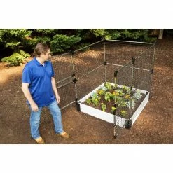 Frame It All 48 in. x 24 in. x 48 in. Stainless Steel Stack and Extend Animal Barrier 9 Frame It All 48 in. x 24 in. x 48 in. Stainless Steel Stack and Extend Animal Barrier -Sunnydaze Decor Sales stainless and black frame it all raised planter boxes 300001003 4f 1000