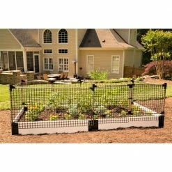 Frame It All 48 in. x 24 in. x 48 in. Stainless Steel Stack and Extend Animal Barrier 12 Frame It All 48 in. x 24 in. x 48 in. Stainless Steel Stack and Extend Animal Barrier -Sunnydaze Decor Sales stainless and black frame it all raised planter boxes 300001003 fa 1000