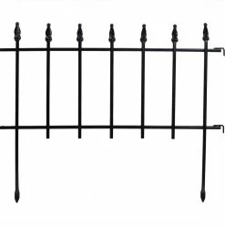 Sunnydaze Decor 18 in. Steel Border Patio Walkway Garden Fence Panels - Roman Style (20-Piece)