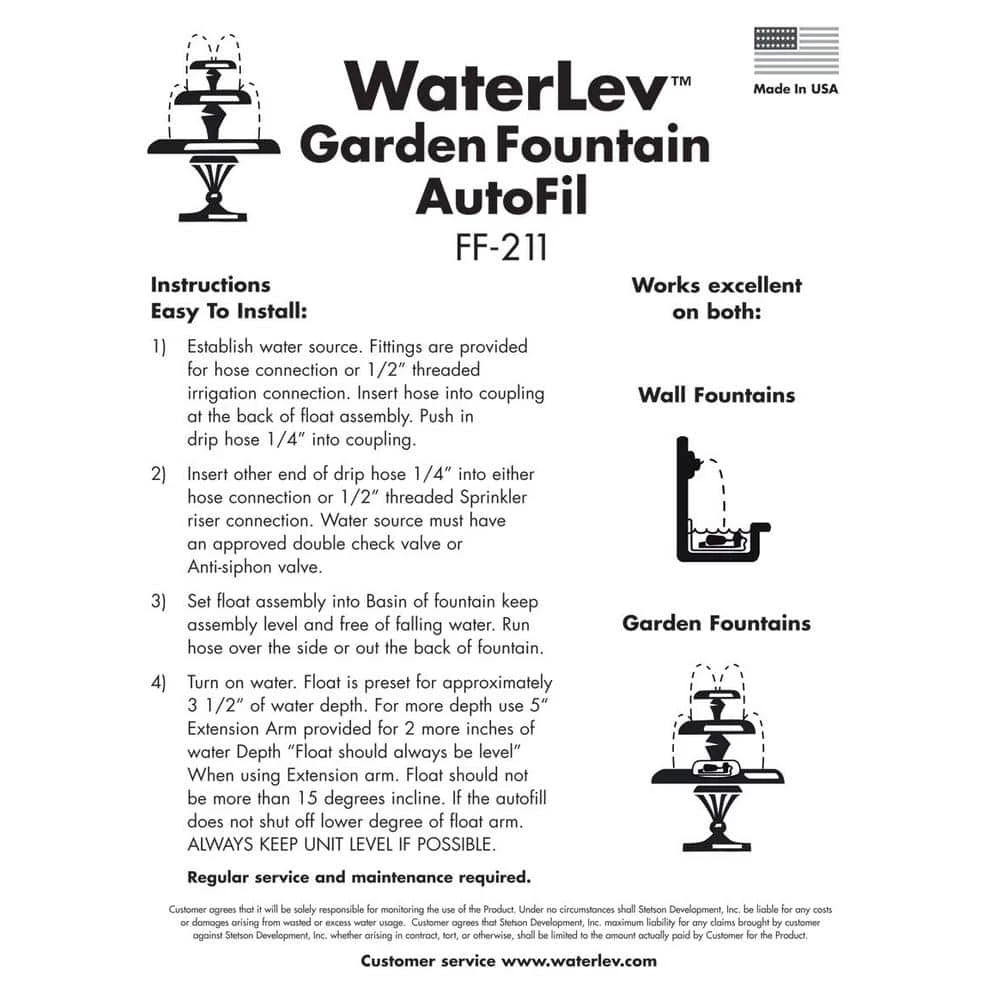 Sunnydaze Decor WaterLev Auto-Fill System for Outdoor Fountains Maintains The Water Level 2 Sunnydaze Decor WaterLev Auto-Fill System for Outdoor Fountains Maintains The Water Level - Image 2