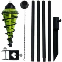 Sunnydaze Decor Green Glass Citronella Torch with Metal Swirl (Set of 2) 12 Sunnydaze Decor Green Glass Citronella Torch with Metal Swirl (Set of 2) -Sunnydaze Decor Sales sunnydaze decor citronella torches wko 108 4f 1000