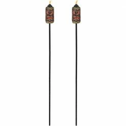 Sunnydaze Decor 66 in. Resin Tiki Face 3-in-1 Outdoor Torch (2-Pack) -Sunnydaze Decor Sales sunnydaze decor citronella torches wko 110 1f 1000