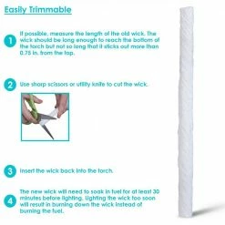 Sunnydaze Decor Replacement Fiberglass Wicks for Outdoor Torches and Lamps (Set of 8) 9 Sunnydaze Decor Replacement Fiberglass Wicks for Outdoor Torches and Lamps (Set of 8) -Sunnydaze Decor Sales sunnydaze decor citronella torches wko 196 1f 1000