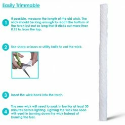 Sunnydaze Decor Replacement Fiberglass Wicks for Outdoor Torches and Lamps (12-Pack) -Sunnydaze Decor Sales sunnydaze decor citronella torches wko 202 1f 1000