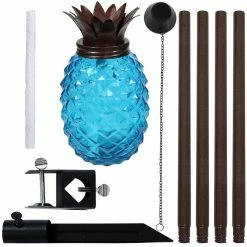 Sunnydaze Decor 3-In-1 Blue Tropical Pineapple Glass Outdoor Torches (Set of 2) 14 Sunnydaze Decor 3-In-1 Blue Tropical Pineapple Glass Outdoor Torches (Set of 2) -Sunnydaze Decor Sales sunnydaze decor citronella torches wko 723 fa 1000