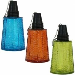 Sunnydaze Decor Glass Tabletop Torches, 1-Blue, 1-Orange and 1-Green (Set of 3) 13 Sunnydaze Decor Glass Tabletop Torches, 1-Blue, 1-Orange and 1-Green (Set of 3) -Sunnydaze Decor Sales sunnydaze decor citronella torches wko 857 c3 1000