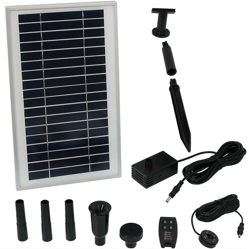 Sunnydaze Decor 55 in. Lift 105 GPH Solar Pump Kit with Battery Pack and Remote Control 3 Sunnydaze Decor 55 in. Lift 105 GPH Solar Pump Kit with Battery Pack and Remote Control - Image 3