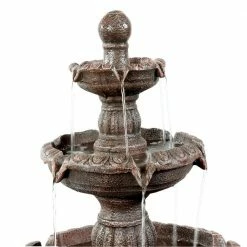 Sunnydaze Decor 49 in. 4-Tiered Mediterranean Outdoor Water Fountain -Sunnydaze Decor Sales sunnydaze decor freestanding fountains 73644 fc 1f 1000