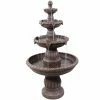Sunnydaze Decor 49 in. 4-Tiered Mediterranean Outdoor Water Fountain