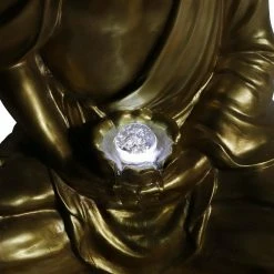 Sunnydaze Decor 36 in. Relaxed Buddha Outdoor Water Fountain with LED Lights -Sunnydaze Decor Sales sunnydaze decor freestanding fountains 73659 fc 76 1000