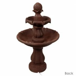 Sunnydaze Decor 2-Tier Rust Solar Outdoor Tiered Water Fountain with Battery Backup -Sunnydaze Decor Sales sunnydaze decor freestanding fountains amp f802 rust 66 1000